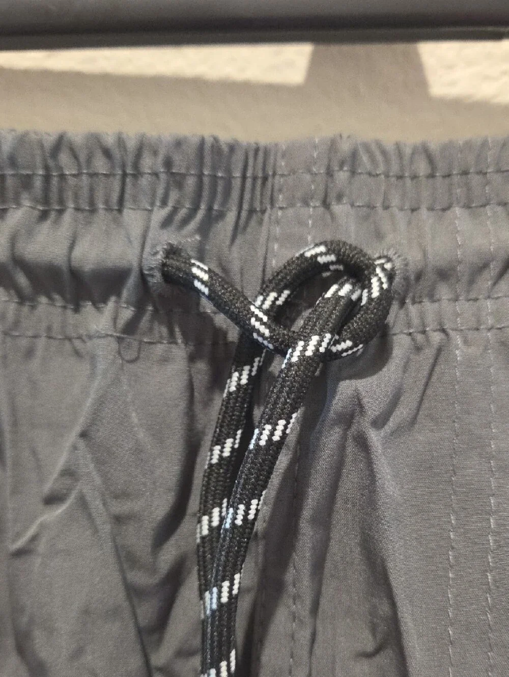 Men's Charcoal Swim Trunks with Drawstring Waist
